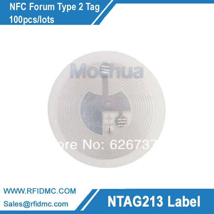 

Ntag213, NFC Forum type2 tag, RFID adhesive label, NFC label 100pcs