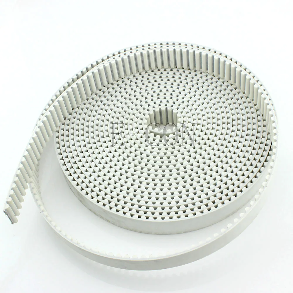 

HTD8M Timing Belt Width 25mm White Prusa Mendel Steel cords Open End Cut to Length for HTD8M Timing Pulley Stepper Motor