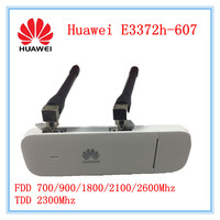 Unlocked Huawei E3372 E3372h-607 + Dual Antenna 4G LTE 150Mbps USB Modem USB Dongle Support All Band with CRC9 antenna