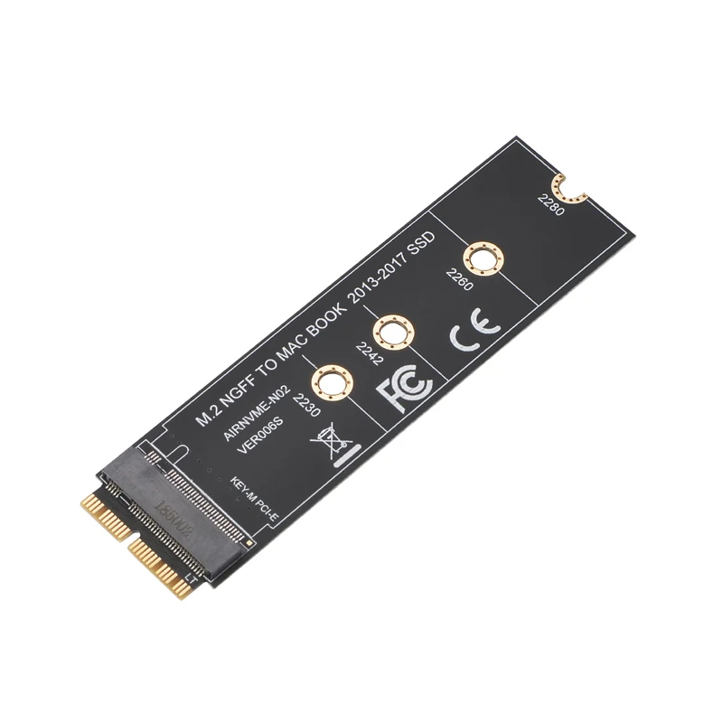 M2 NGFF PCIe AHCI SSD Adapter Card Connector for MACBOOK Air 2013 2014 2015 2017 A1465 A1466 Pro A1398 A1502 A1419 2230-2280 SSD