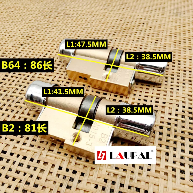 Type 11 AB Key Security Anti-Theft Copper Door Lock Core with Keys Entrance Lock Cylinder