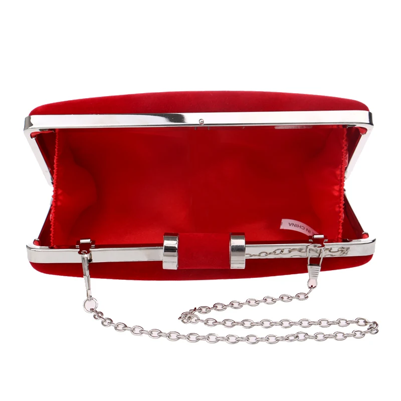 GLOIG Velvet fashion women evening bags female shoulder chain day clutch for party wedding case holder purse