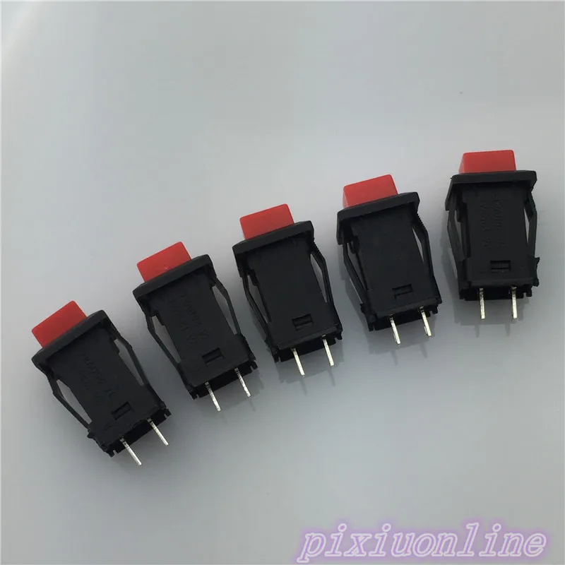 5pcs 10.5mm Plastic Square Push Button Switch L101Y Car Modification Light Automatic lock 250v 1A High Quality On Sale