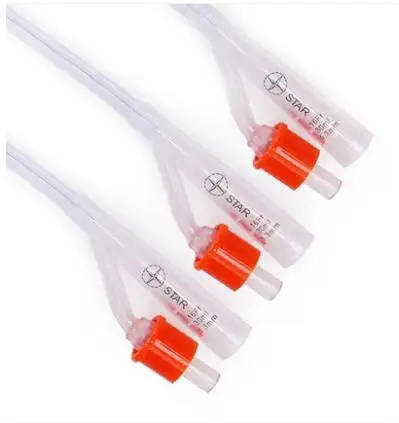 10pcs disposable urinary catheter medical sterilization two way Latex  Catheter urine catheter with soft valve