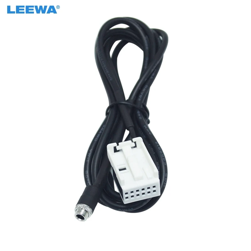 

LEEWA 10X Car Radio Audio MP3 RCD510+ RCD310+ AUX-IN Adapter Cable for VW Passat B6 Golf Polo 12-Pin Port AUX Wire Cable #CA5805