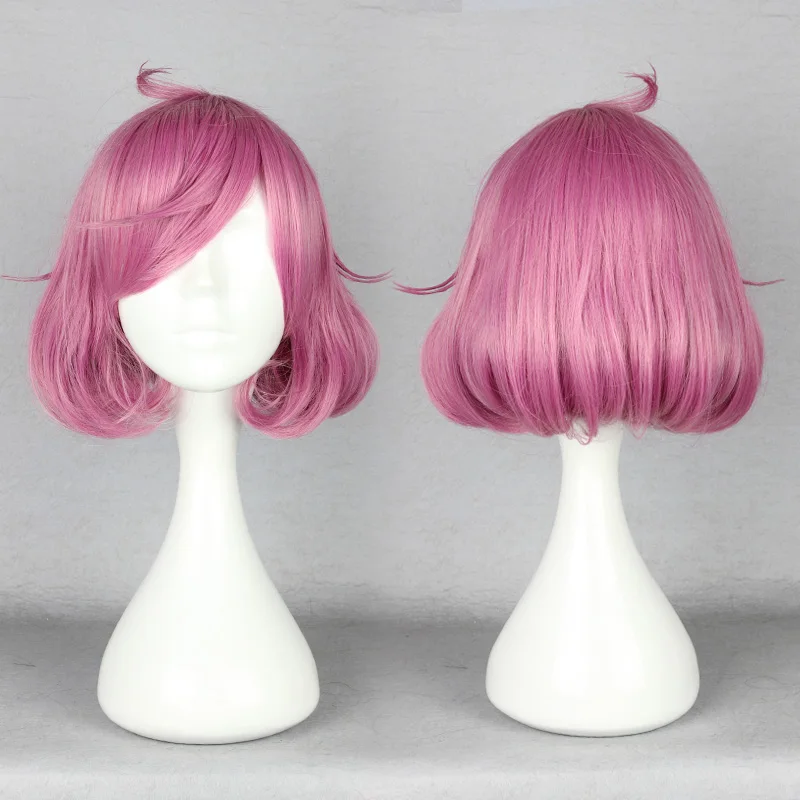 35cm Short Pink Cosplay Headwear for Cute Girl Fashion Design Japanese Cartoon Role Noragami-Ebisu Kofuku Anime Cosplay Hair