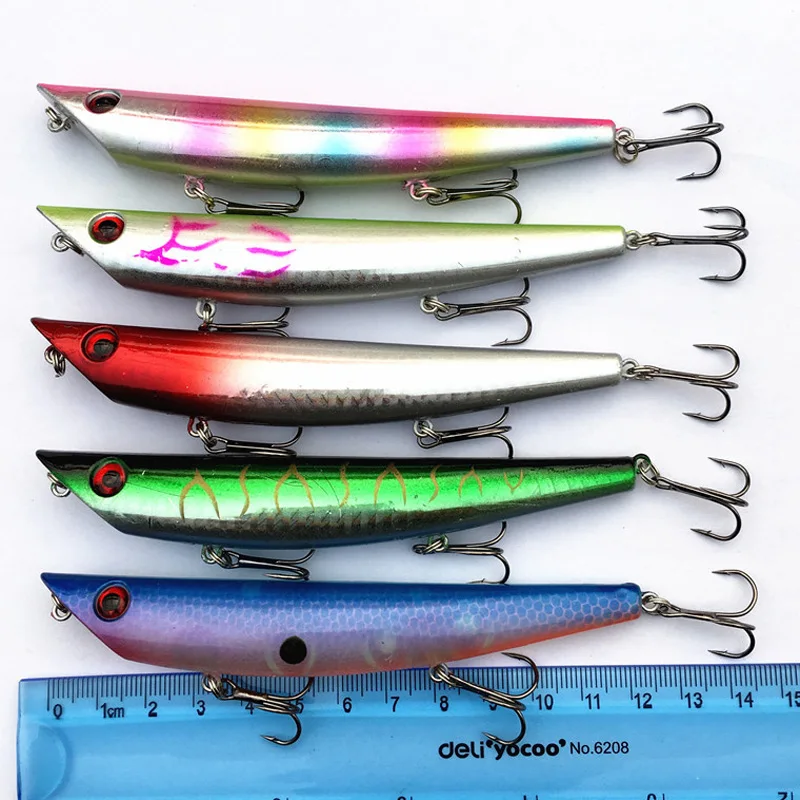 Fishing Zigzag Pencil Dog Lures 12cm/18g Hard Bait 6# Black Nickel Hooks Artificial Lure 1 Pieces Sale