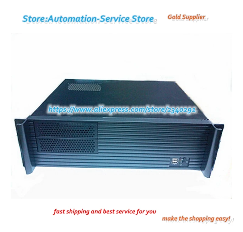 3U380 Deep And Ultra Short Industrial Control Cabinet Server Aluminum Panel Case Hard Disk Bits PC Power Drive CD-ROM