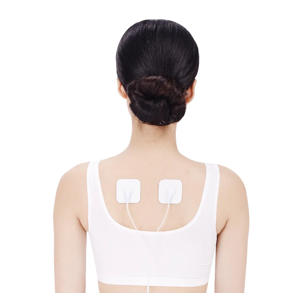 10 Pairs Conductive Electrodes Pads Use For TENS/EMS Unit Size 5cm*5cm With Button 3.5mm