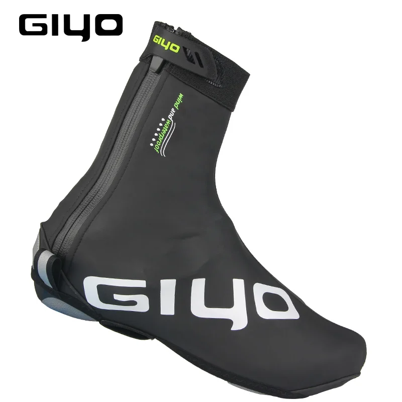 GIYO Waterproof Cycling Overshoes Bicycle Shoes Covers Bike Reflective Windproof MTB Road Winter Fleece Warm Bike Lock Protector