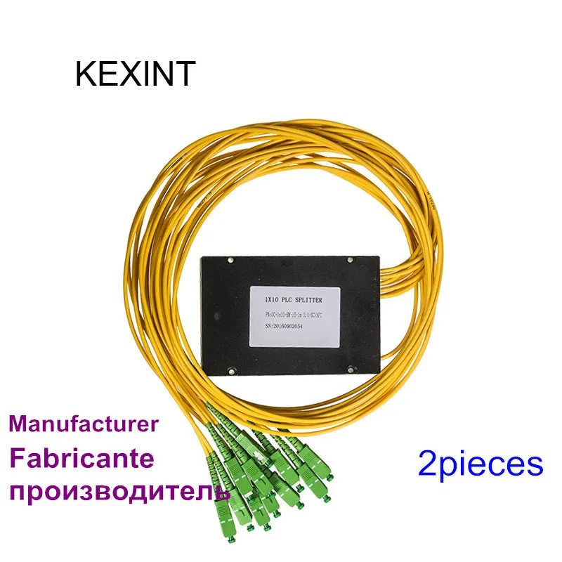 

Wholesale FBT coupler 1*10 Single Mode Dual Window FBT Coupler 3.0mm with connector SC/APC 2pieces