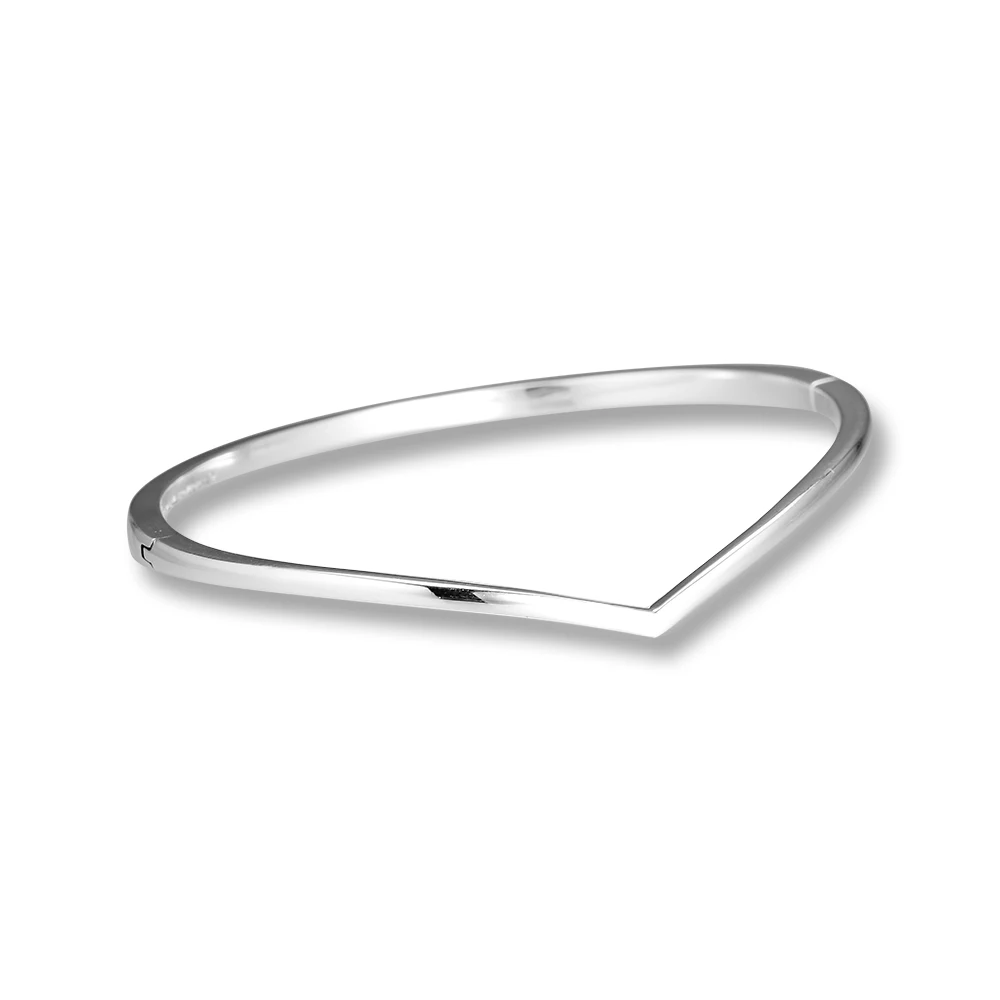 

Fashion Bangle Shimmering Wish Bangle Bracelet Fits For Woman Sterling Silver Jewelry Bangle Valentine's Day Gift