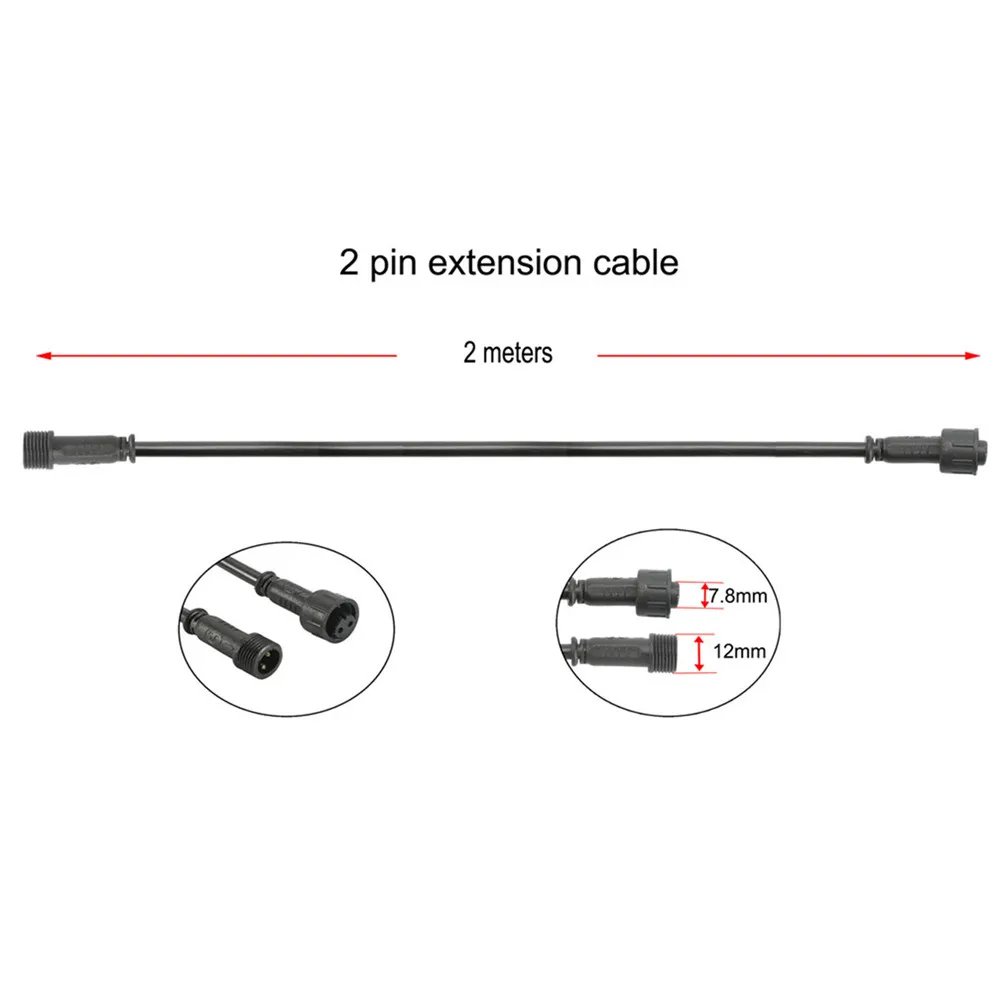 5pcs FVTLED 2/4/5PIN 1/2/3Meter Waterproof Extension Cable Power Cord Male And Female Connectors Single Color For LED Lights