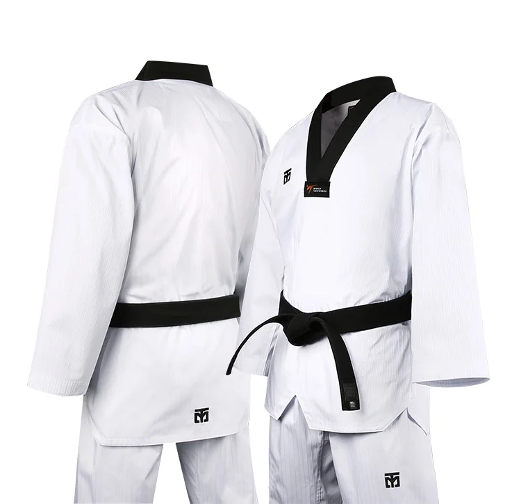 New arrival MOOTO Basic taekwondo suit children boys and girls college beginner training suit Black collar designs