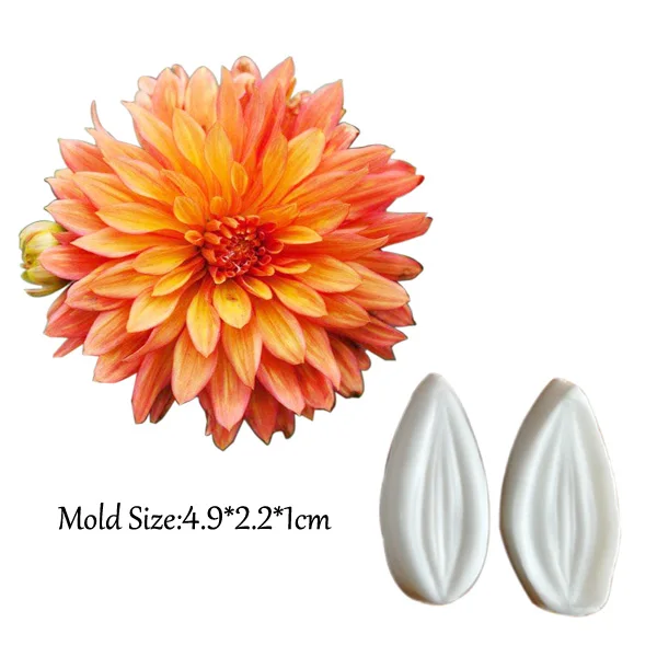 Dahlia Petal Veiners Silicone Molds Sugarcraft Mould Cake Decorating Tools Chocolate Gumpaste ,Fondant Tool CS272