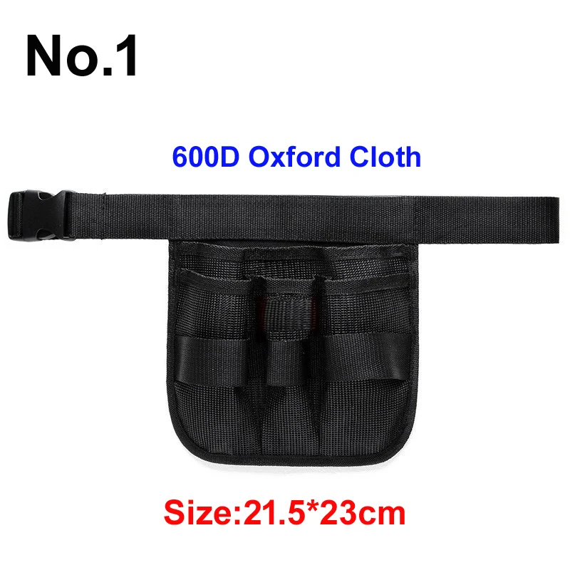 Bolsa de herramientas de mano de tela Oxford 600D de alta calidad, cinta reflectante, bolsa de limpieza de cinturón de jardín, verde/Negro, novedad