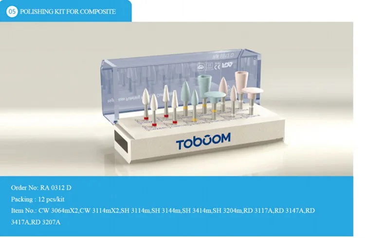 12 قطعة/المجموعة طقم تلميع الأسنان لطاحونة تلميع الفم المركبة RA0312D