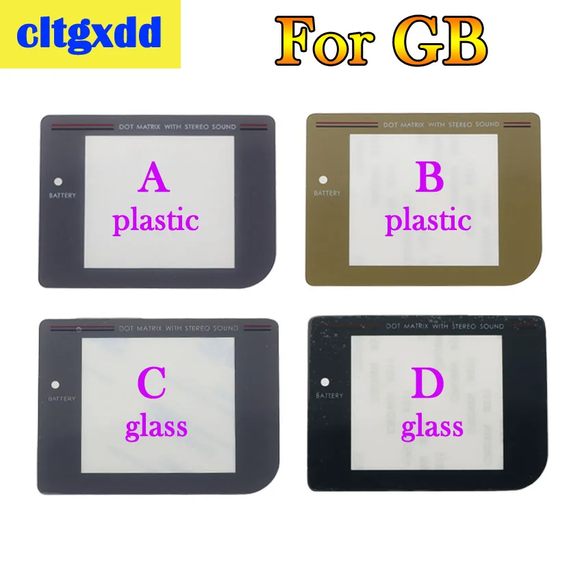 cltgxdd 1piece  Plastic Glass Lens For GB GBA SP GBC GBL GBP Screen Glass Lens  Color Lens Protector Lens