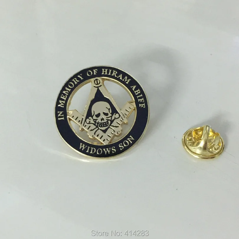 

1pc Masonic Brooch Widows Son Skull Square and Compass Enamel Pins Round Skeleton Lapel Pin Finished with epoxy paint