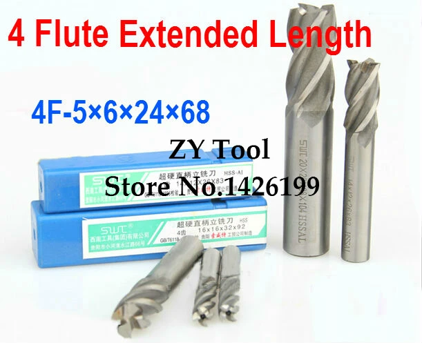 10pcs /set 5.0mm 4 Flute HSS & Extended Aluminium End Mill Cutter CNC Bit Milling Machinery tools Cutting tools.Lathe Tool