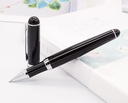Duke D2 Classic Rollerball Pen Black Barrel & Silver Clip Advanced Writing Gift Pen Business Office Home School Supplies