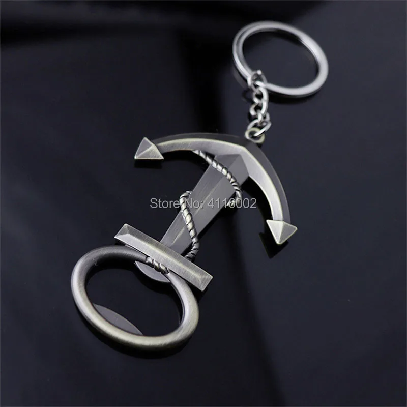 100pcs Vintage Boat Anchor Opener Keychain Zinc Alloy Beverage Opener Keyring Beer Bottle Opener Promotion Gift