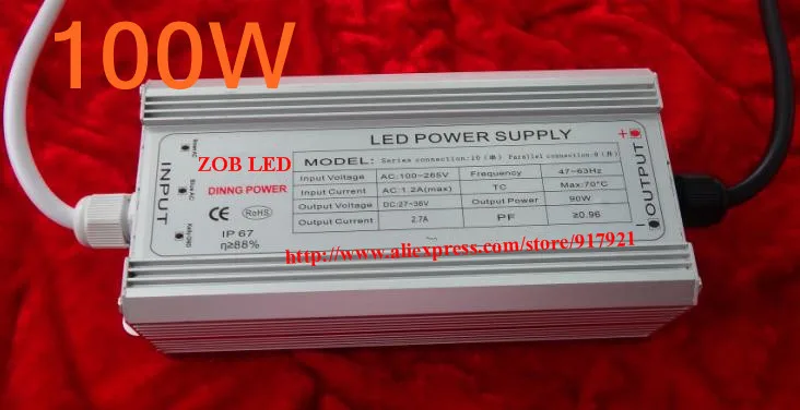 

100w led driver, DC36V,3.0A,high power led driver for flood light / street light,IP65,constant current drive power supply