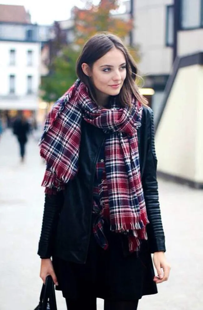 

Imitated cashmere plaid checker square scarf Shawl Wrap Women's Girls Ladies mens Scarf Christmas gift 140*140cm 7pcs/lot #3965