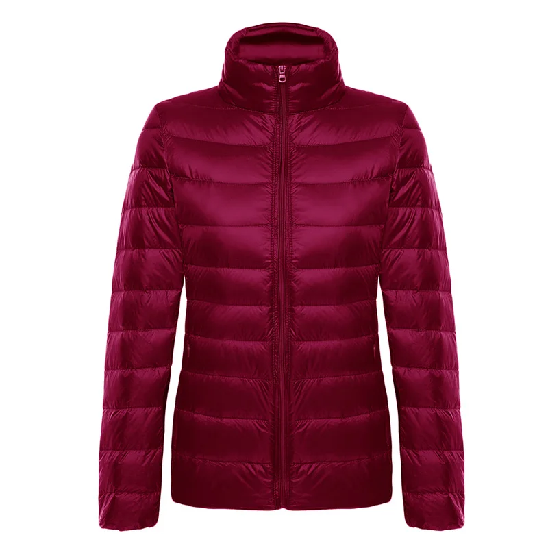 Veste Ultra Légère en Duvet de Canard pour Femme, Parkas à Manches sulf, Tissu Doux et Mat, Manteau en Y Court, Coupe-Vent, 6XL, 7XL