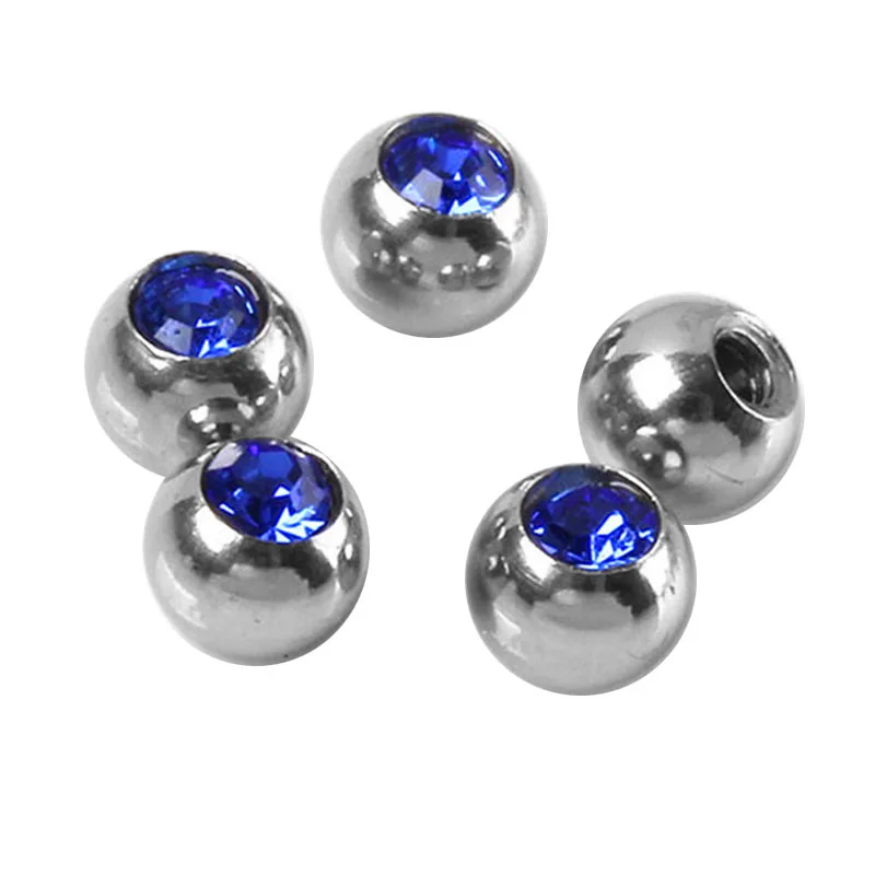 10Pcs 14G 16G 2 3 4 5 6mm Stainless Steel Piercing Ball DIY Lip Eyebrow Tongue Belly Navel Ring Body Jewelry Piercing Parts