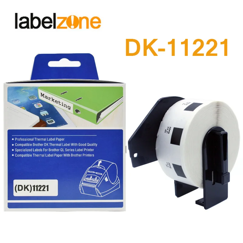 1Rolls DK-11221 23mm x 23mm Die-cut Thermal Paper Compatible for Brother Label Printer White Paper DK11221 DK Paper 221