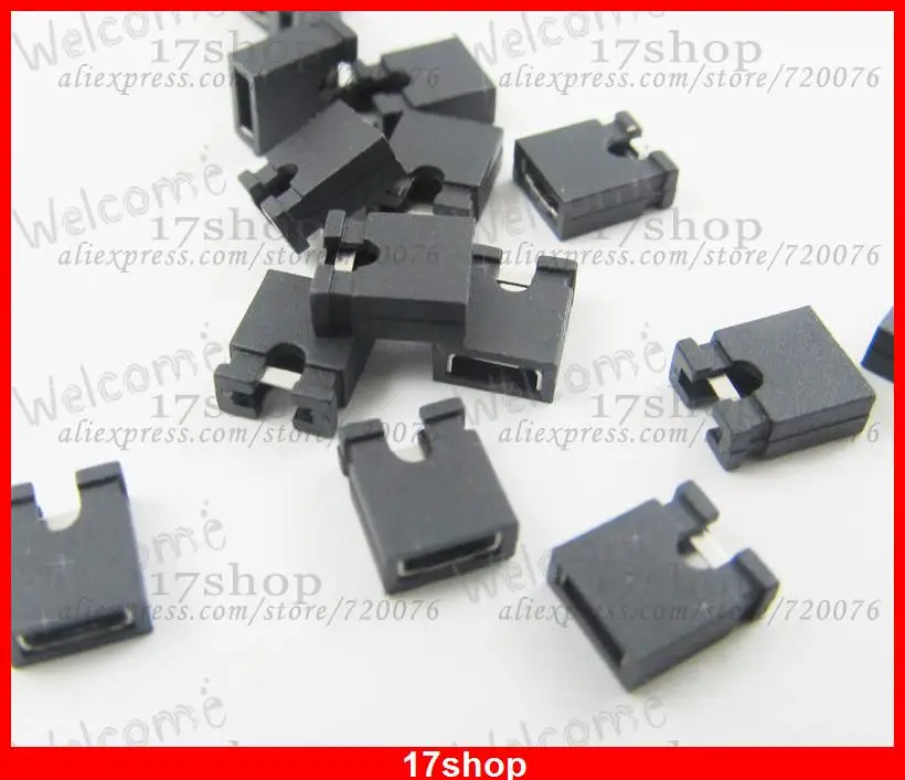 5000pcs 2Pin 0.1inch 2.54mm Jumpers Female Open Top for squate type Headers