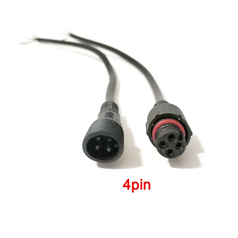 5 Pairs 2PIN 3PIN 4PIN Waterdichte IP68 Led Strip Connector Kabel Mannelijke + Vrouwelijke Connectors Wit Zwart
