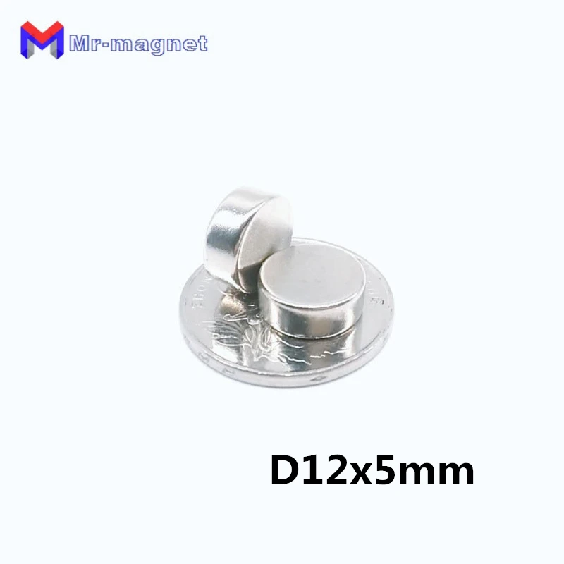 50pcs 12*5mm Neodymium magnet N35 small Ronud mini super strong powerful  magnets 12mmx 5mm high quality neodymium magnet 12*5