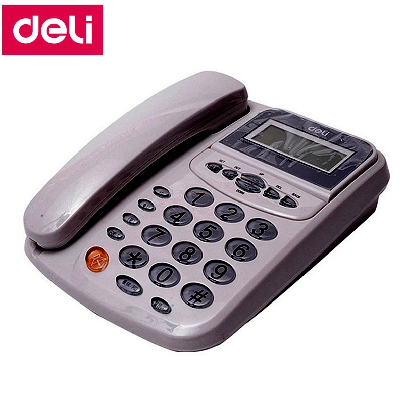 Deli 781 seat type telephone set corded telephone screen rotatable caller ID display and memory office home