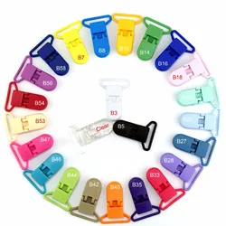 24Pcs Baby Plastic Pacifier Clip Soother Mam Infant Dummy Clips Chain Holder For 25mm Ribbon Toddler Baby Feeding Accessories