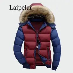 Laipelar Winter Men's Thick Coats Warm Male Jackets Padded Casual Hooded Thermal New Men Overcoats Mens Brand Clothing