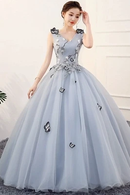 100%real fairy V neck collar pricess butterfly cosplay gown Medieval dress queen Renaissance Gown vintage Victoria dress Belle