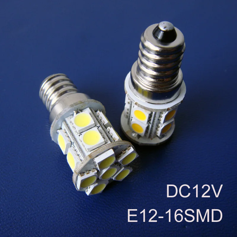 

High quality 16pcs 5050SMD DC12V E12 led lamps,E12 led lights led E12 bulbs 12v free shipping 10pcs/lot