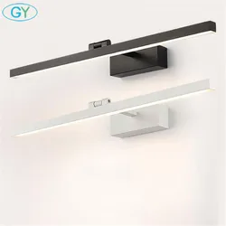 Lámpara LED de pared para espejo de baño, luz moderna de acrílico, resistente al agua, AC85-265V, 40cm, 60cm, 70cm, 90cm, 110cm