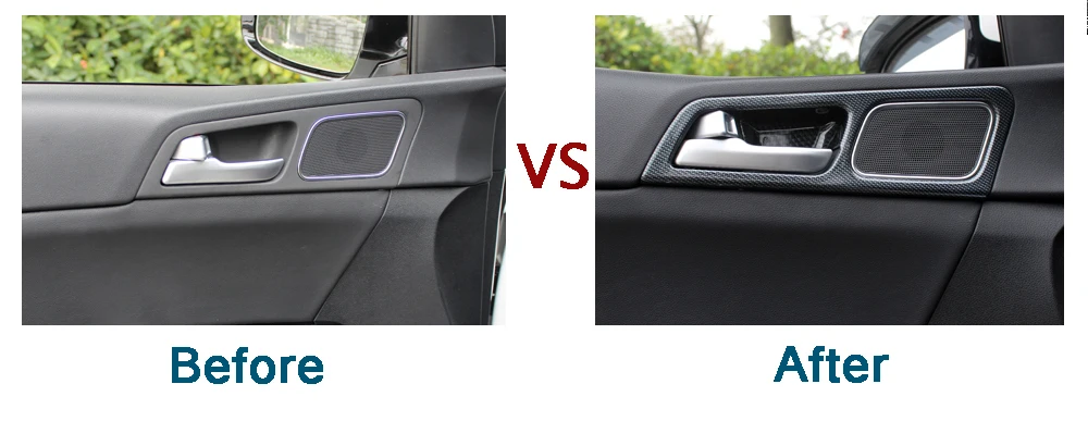 Para KIA Sportage 4 QL 2016 2017 2018 2019 2020 2021 manija de cuenco de puerta Interior de coche cubierta de marco embe