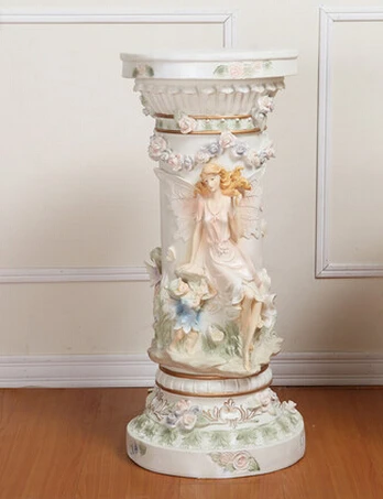 Roman resin angel flower wedding knick knacks living room large water fountain ornaments base