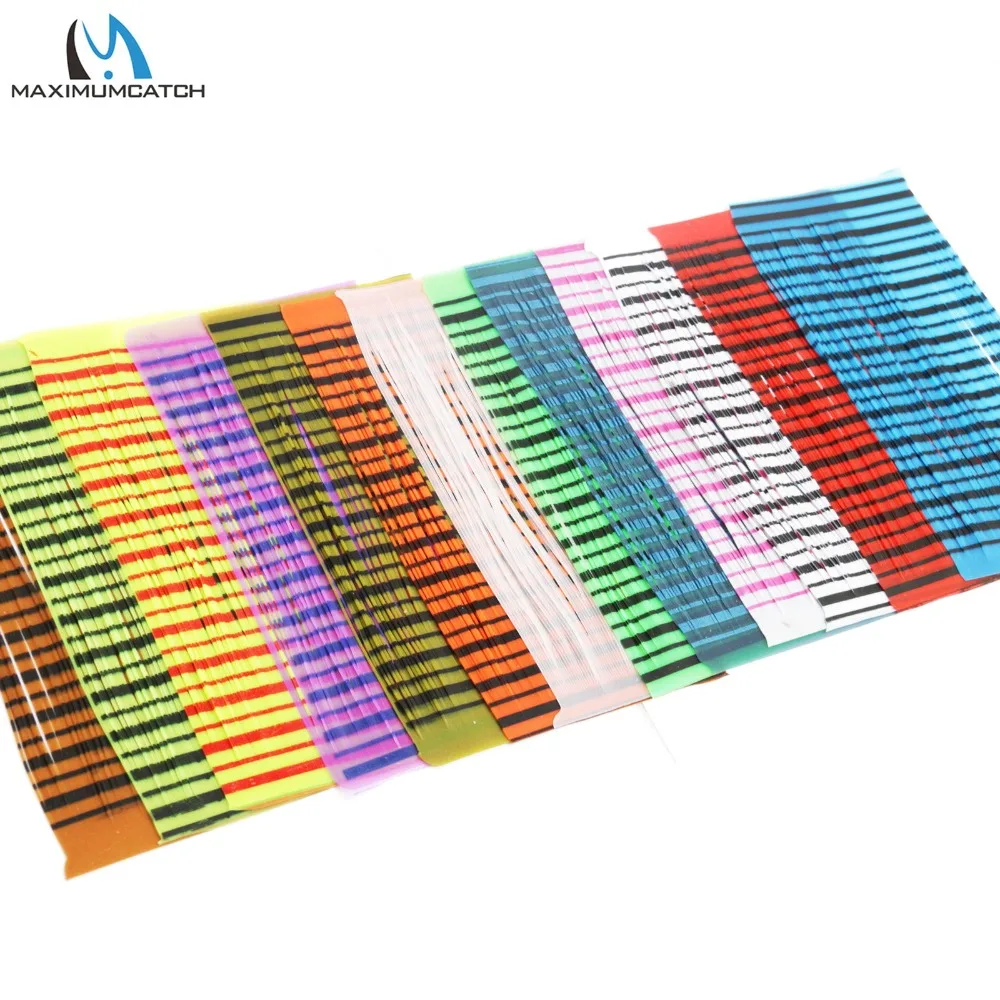 Maximumcatch 100% Silicone Fishing Skirts Fly Tying Materials Legs Barred Colors Flutter