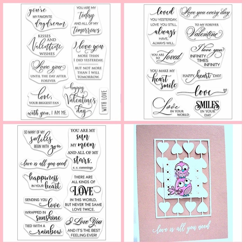 

Sweet Lover's Prattle Clear Stamp DIY Card Album Photo Making Handicraft Embossing Stencil Decoration Template Handmade