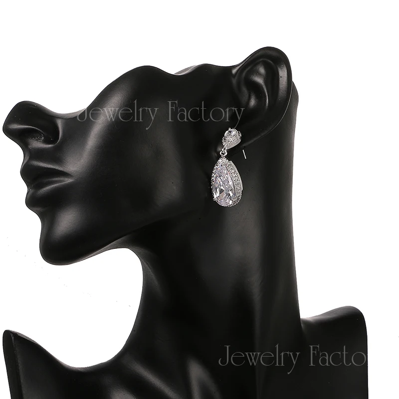 Emmaya Fashion Luxury Bride Wedding Earrings AAA Cubic Zirconia White Gold Color Engagement Jewelry Party Gift