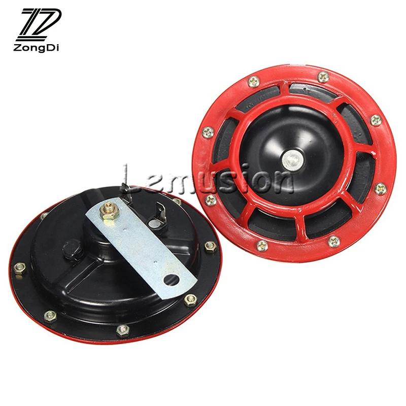 1Pair Car Horn Red Electric Blast Tone Horn Kit for Seat Leon Ibiza Renault Duster Megane 2 Logan Captur Clio Mazda 3 6 CX-5 CX5