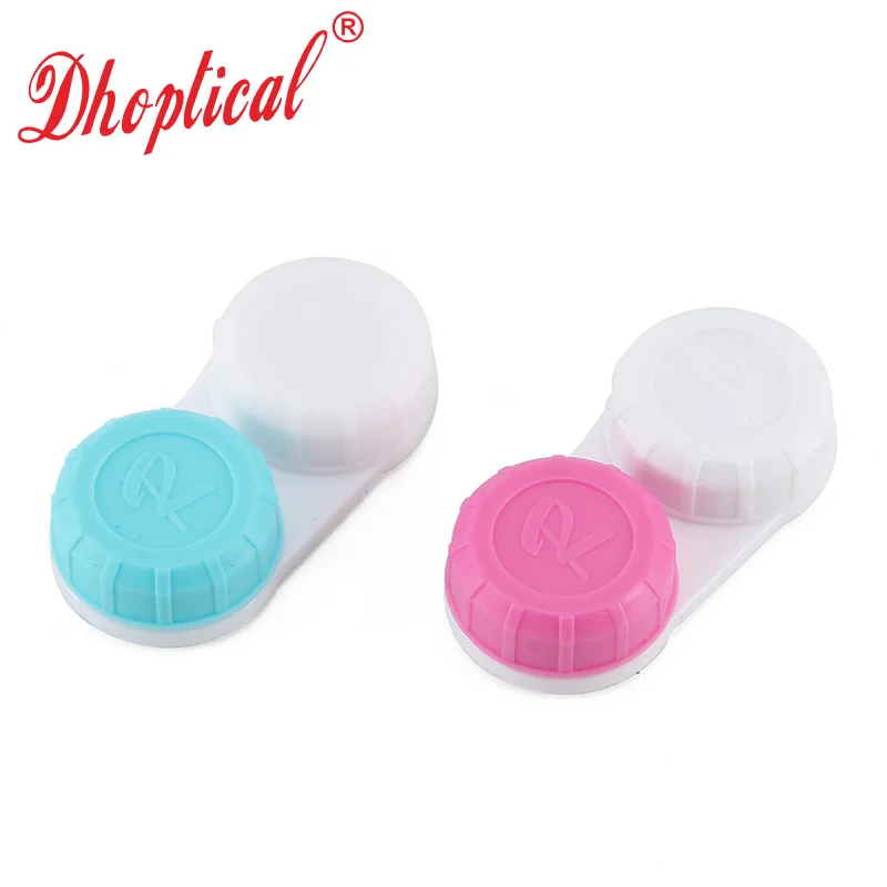 100 Pcs Contact Lens Case Colorfull Case  L R Blue and Red Contact Accessories By Dhoptical