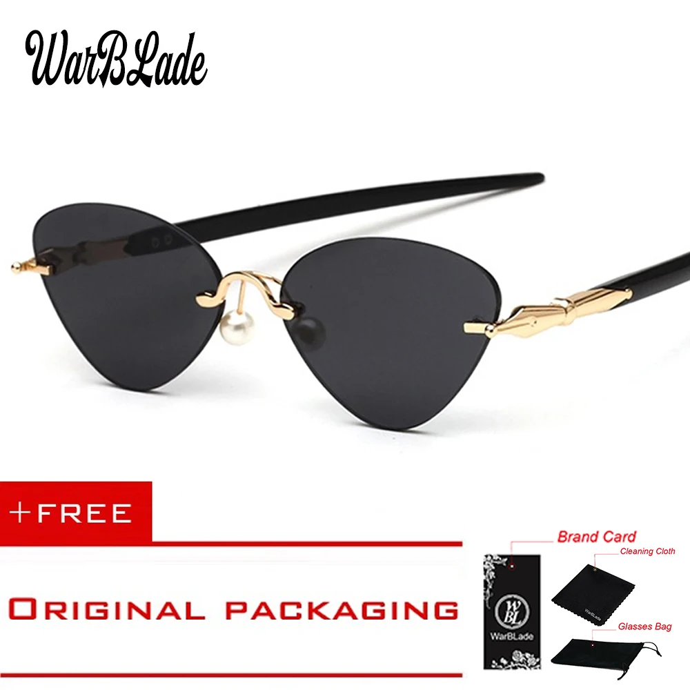 

2020 Metal Goggle Rimless Sunglasses Women Ocean Lens Classic Brand Designer Men/Women HD Sun Glasses Women UV400 1839