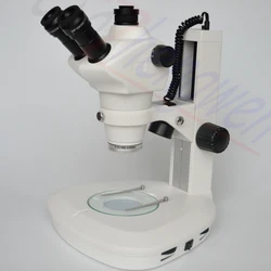 FYSCOPE  4X-50X Track Stand Stereo Zoom Parfocal Trinocular Microscope Wthin Two LED Lights