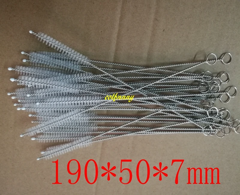 Free shipping 8inch 19cm Stainless steel straw brush Bottle Cleaning Brushes Round Pipe Cleaning Wire Brush,2000pcs/lot